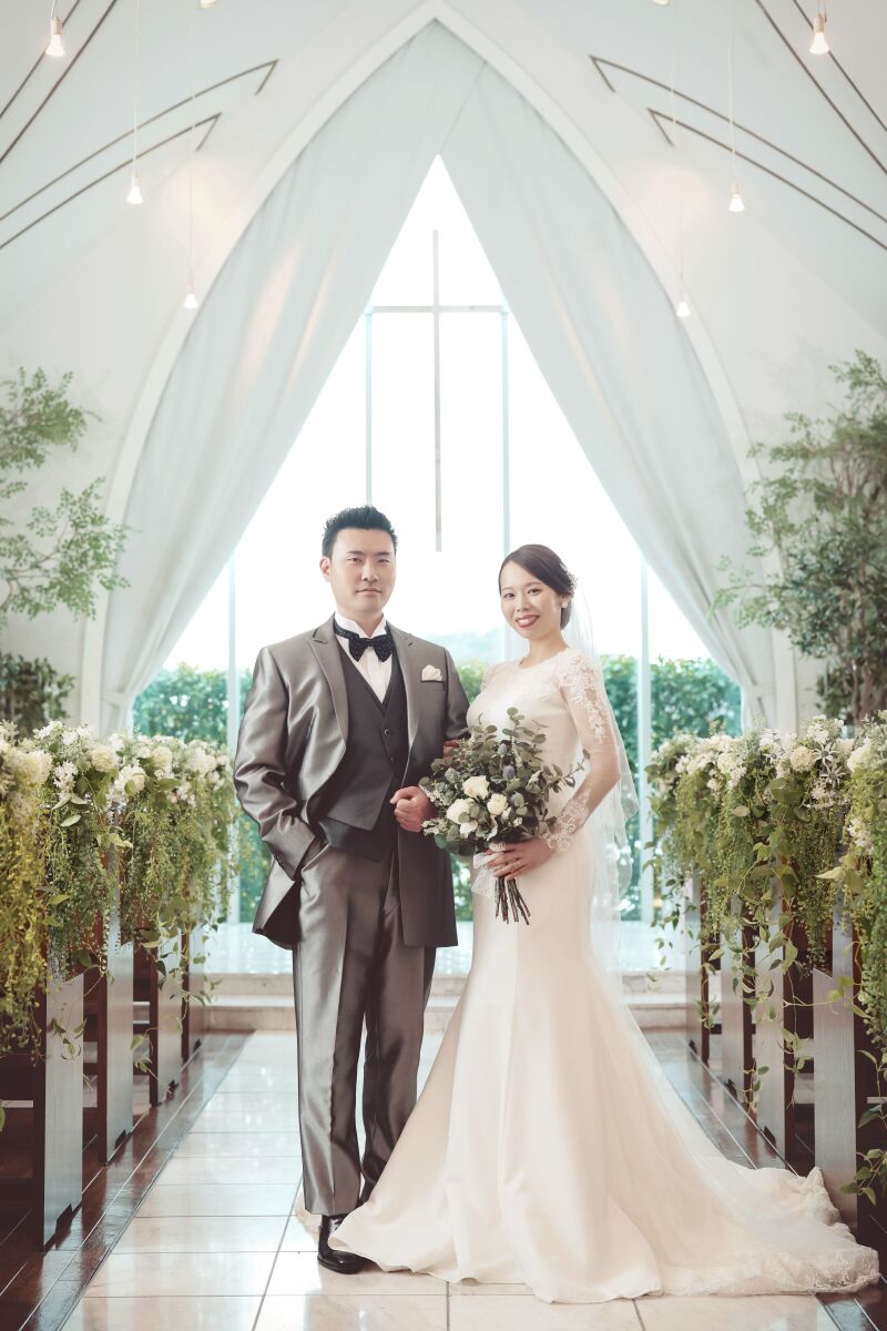 チャペルでの王道ポーズ☆彡