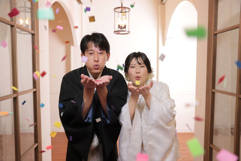 【ロケ&スタジオよくばりプラン】和装1点洋装1点！衣裳追加料金なし♪チャペル・ガーデン撮影も追加料金なし♪(アルバム・データ込)