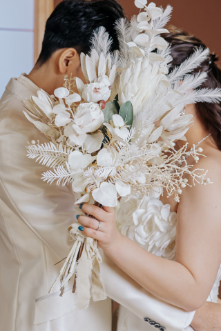 クラッチブーケ　白