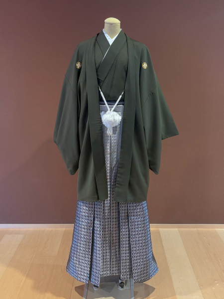 カーキ紋付