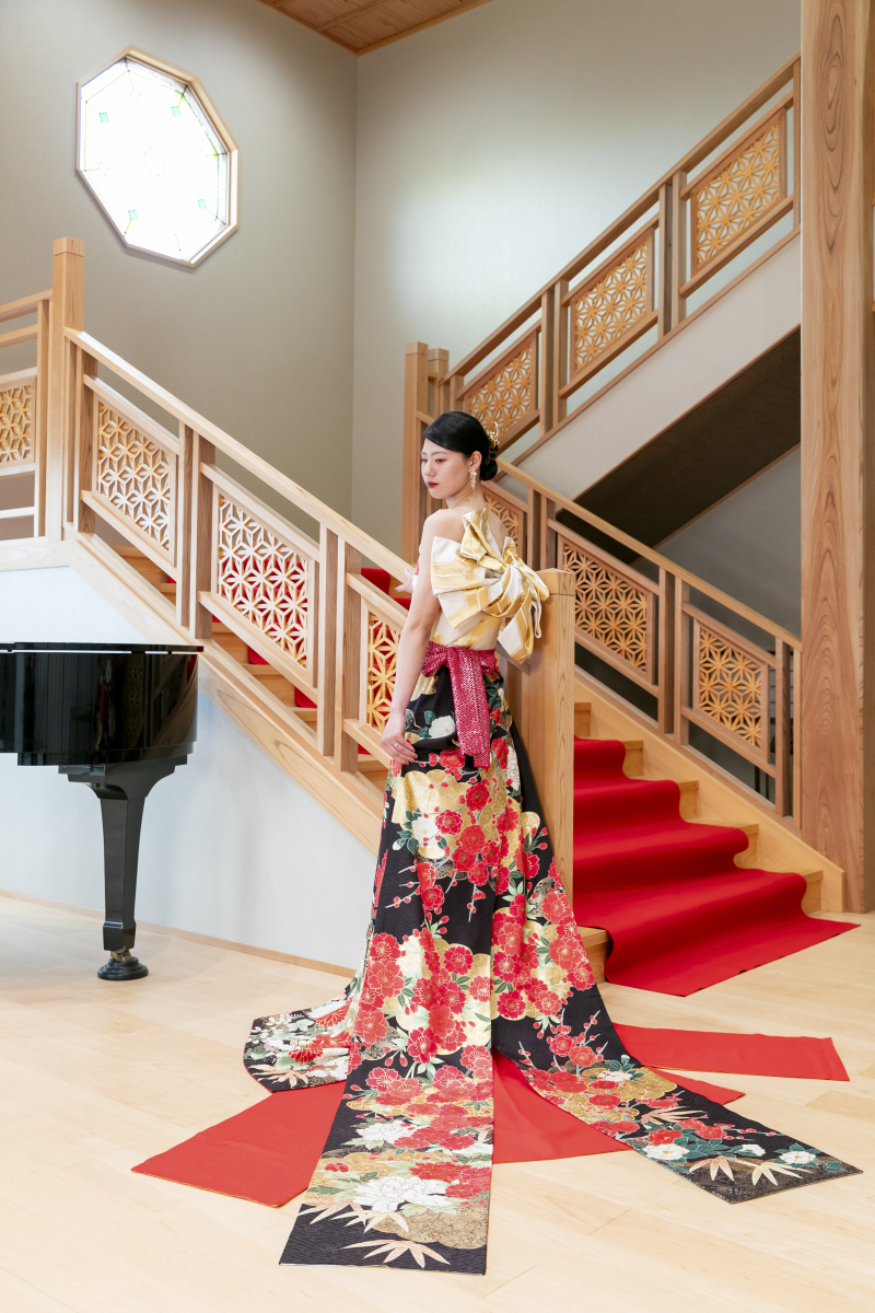 和ドレス　濃茶