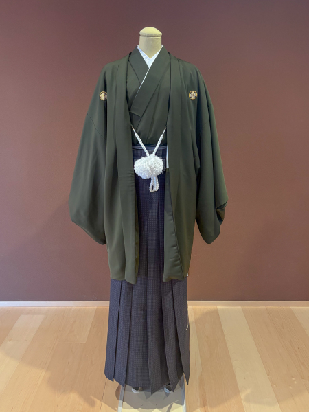 カーキ紋付