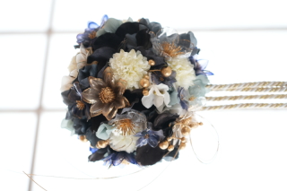 ボールブーケ　ブルー