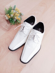 メンズ　革靴　白