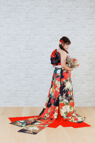 和ドレス　濃茶