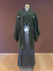 カーキ紋付