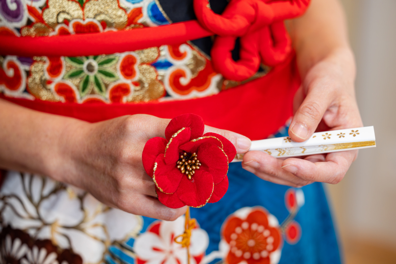 手元の一輪の花