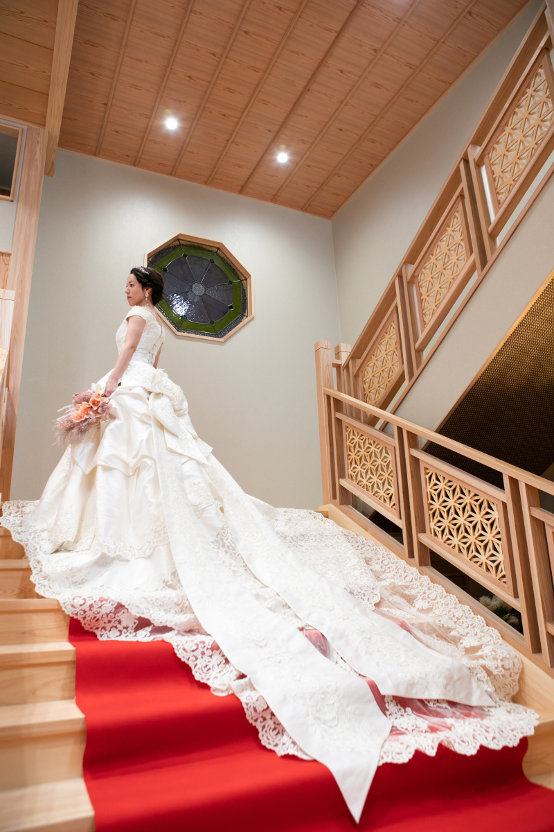 ウェディングドレス*大階段