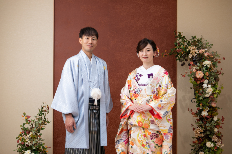 お花に囲まれて