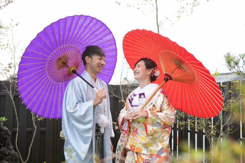庭園×和傘の王道ショット