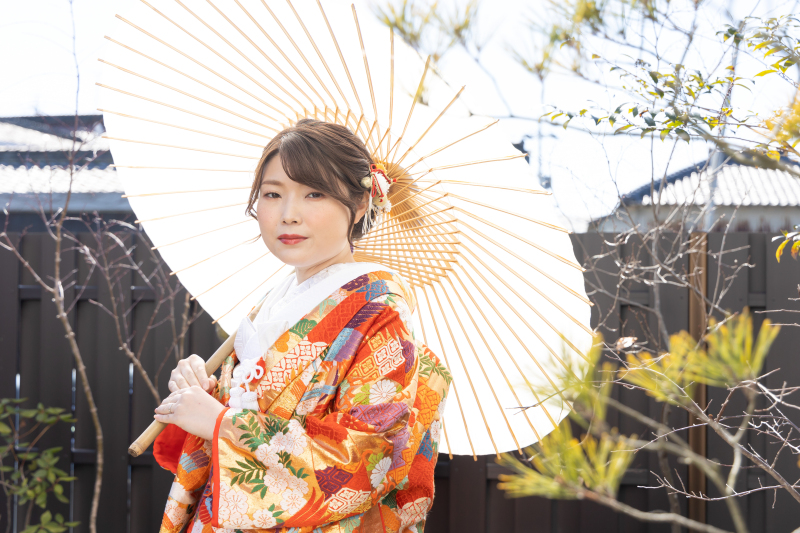 お庭での撮影!!