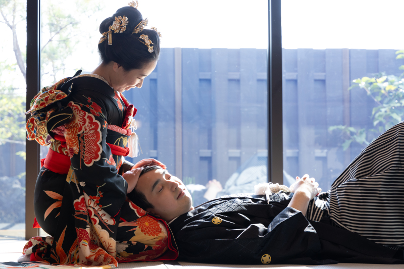 膝枕くつろぎの二人♡