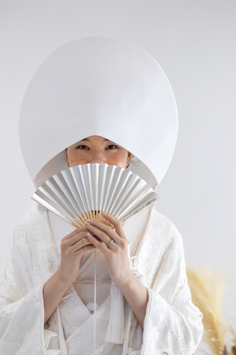 綿帽子姿の花嫁様