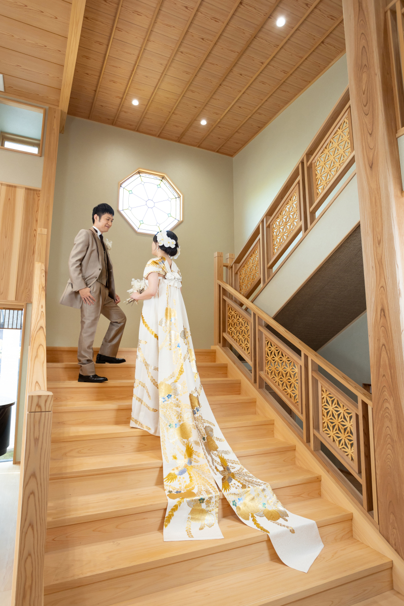 階段でのバックショット