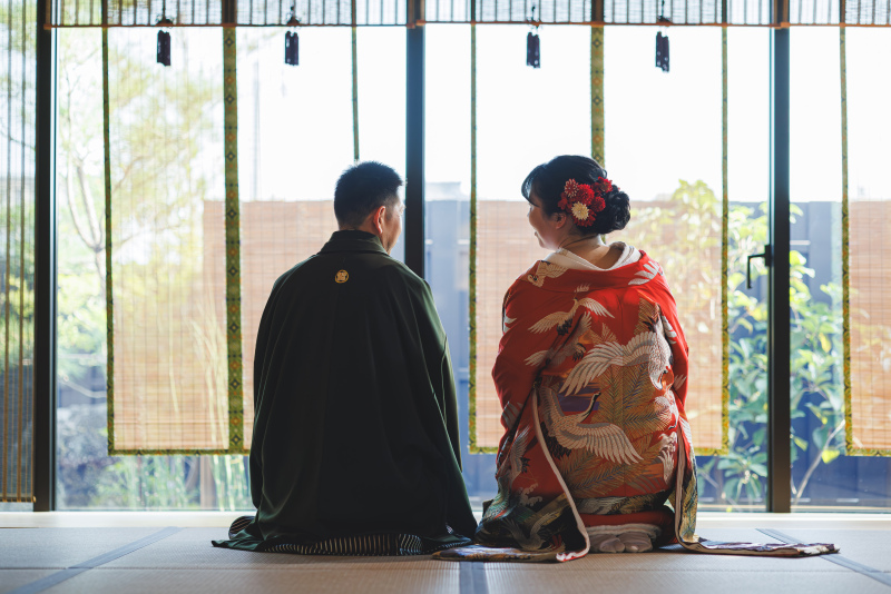 色打掛♡カーキ紋付