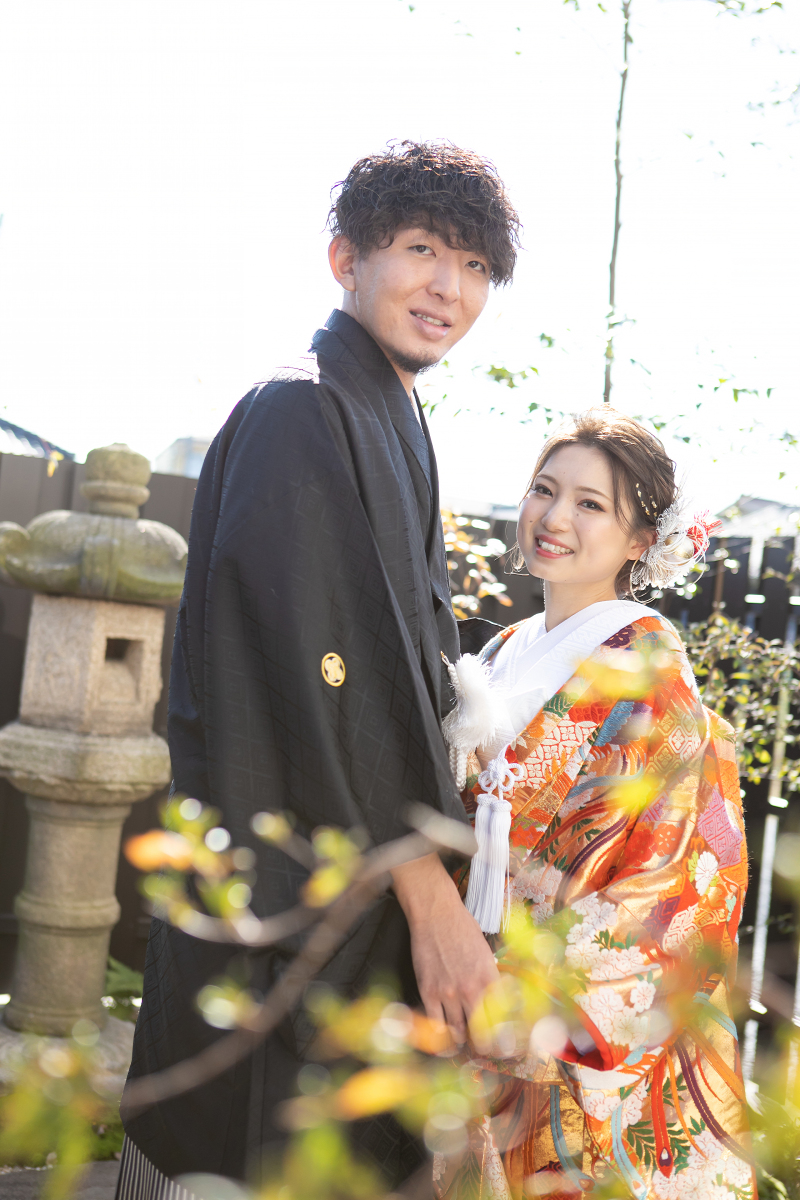 庭園での自然光ショット