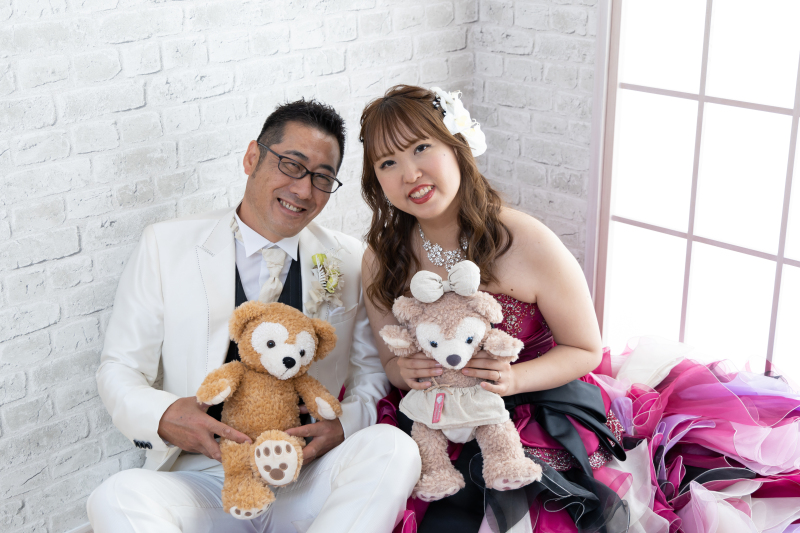 光壁の前でニッコリ☆