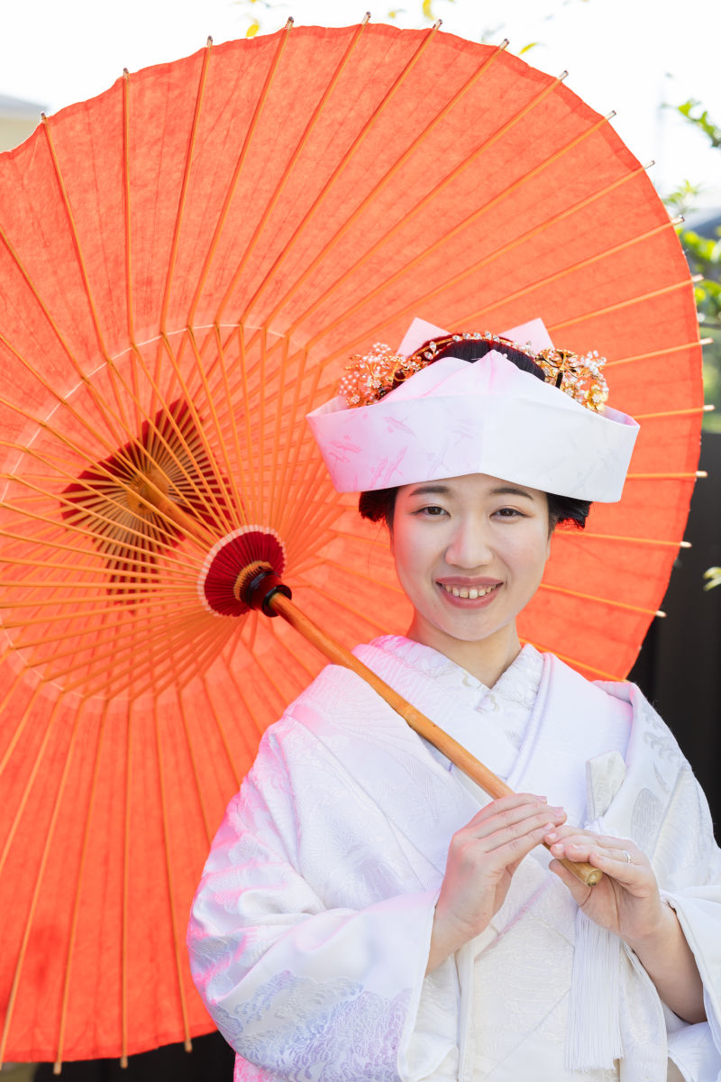 番傘をもって素敵な笑顔♡