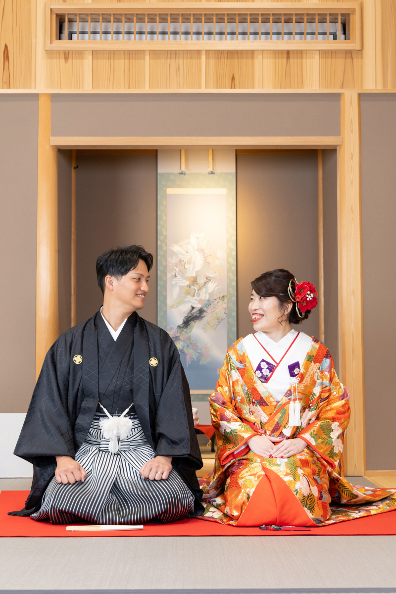 赤の打掛が可愛い♡