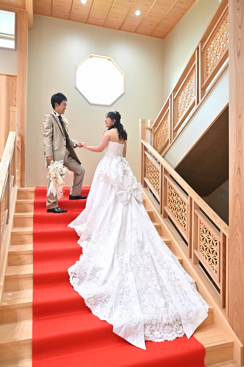 階段でのバックショット