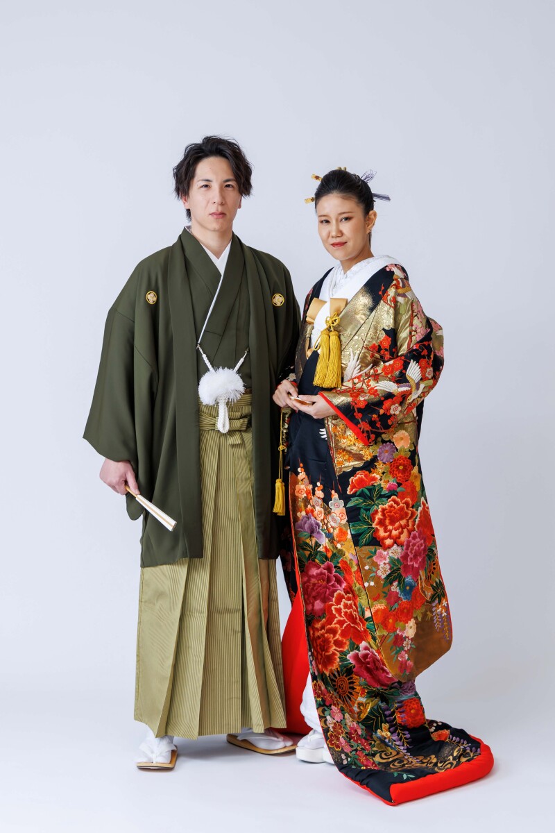 紋付袴×色打掛