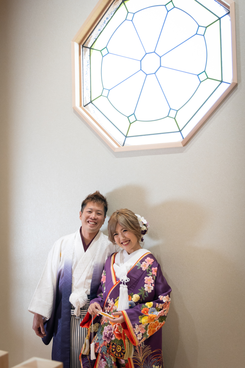 ステンドグラスの下で♡