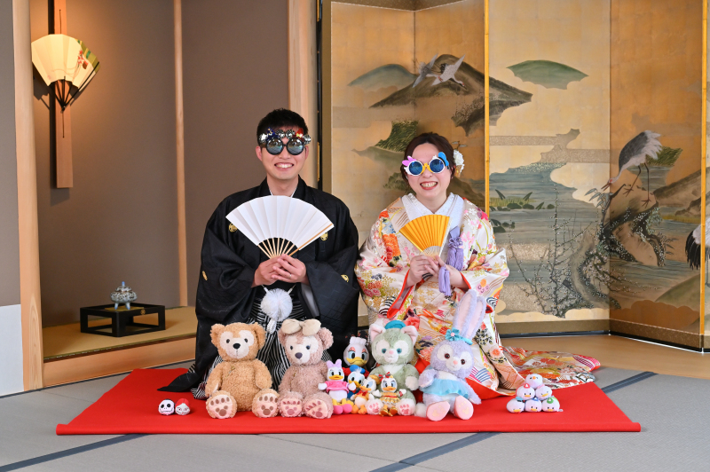 お二人の大スキなぬいぐるみと共に