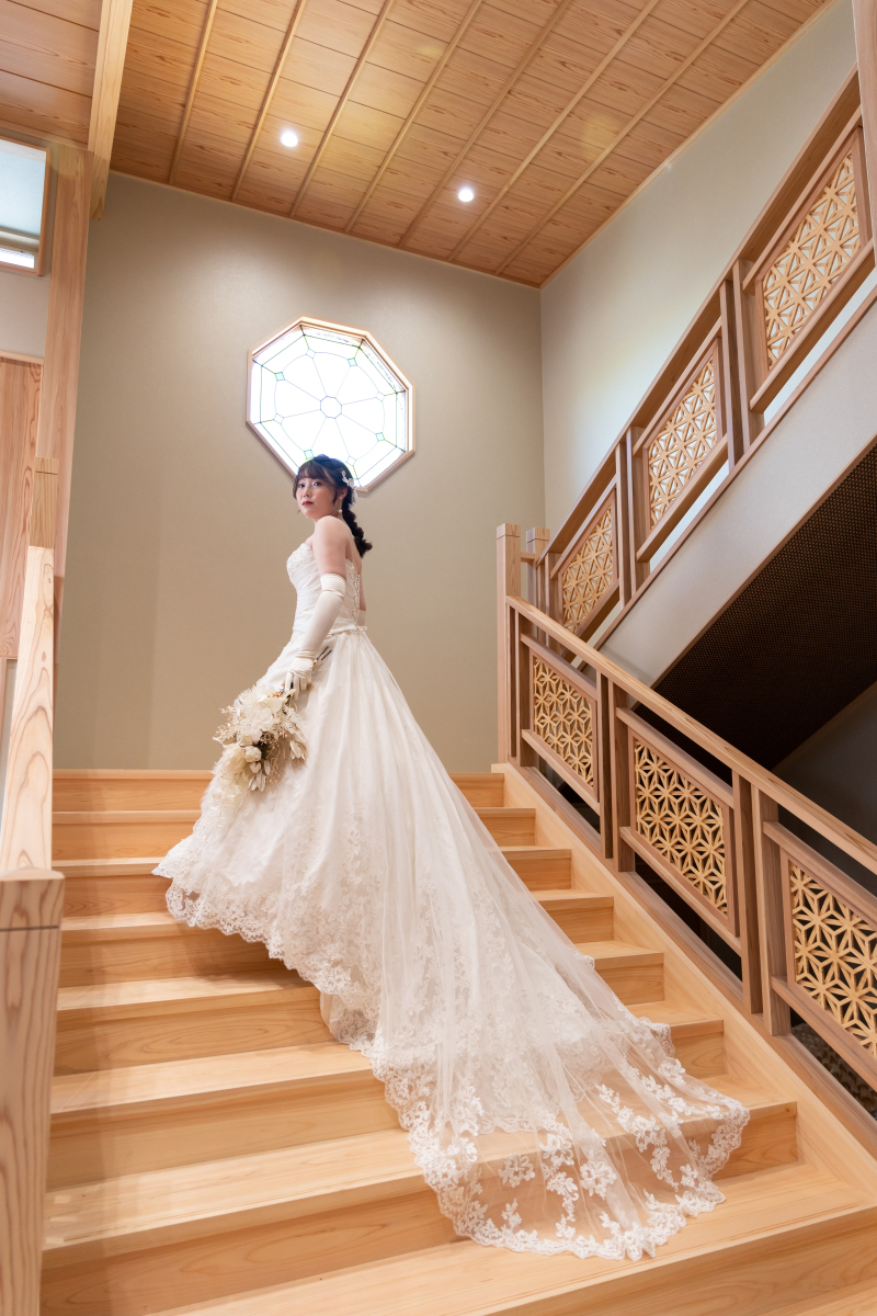 大階段でのショット