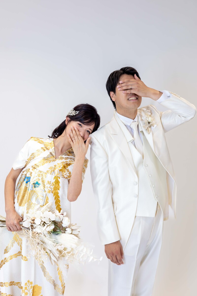 和ドレス♡白タキシード