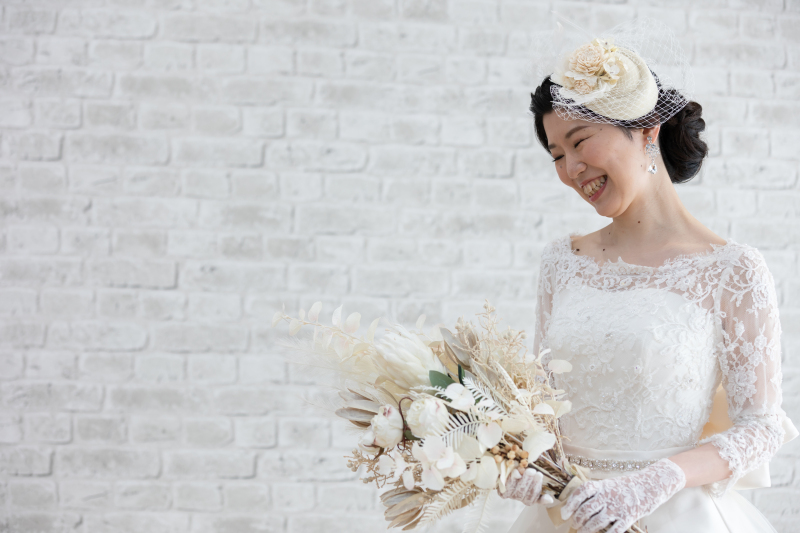 髪飾りがポイント!