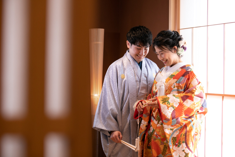 色打掛✷障子から差し込む自然光