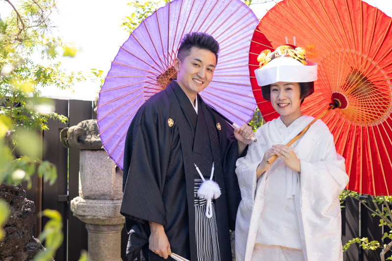 裏庭にてロケーション撮影