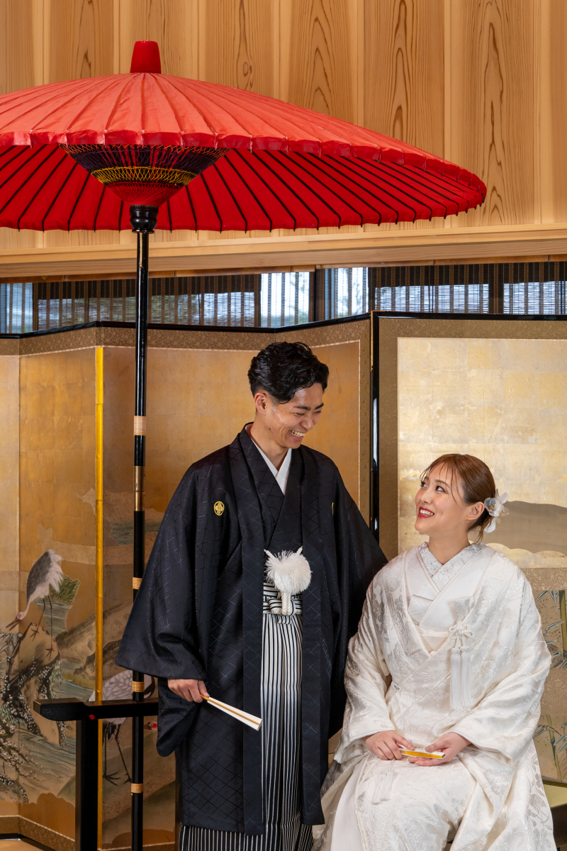 野立てにて見つめ合うお二人♡