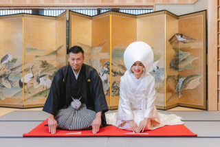 白無垢＊地毛で和髪×綿帽子