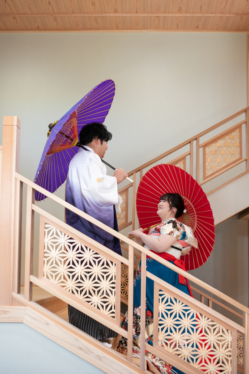 新郎様は紋付袴で