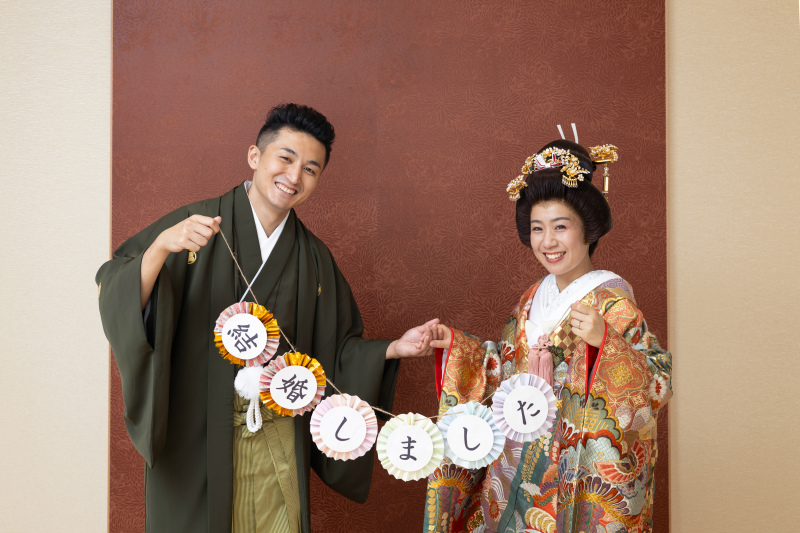 カーキ紋付♡色打掛