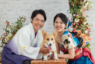 ワンちゃんとの撮影◎｜和洋装データプラン