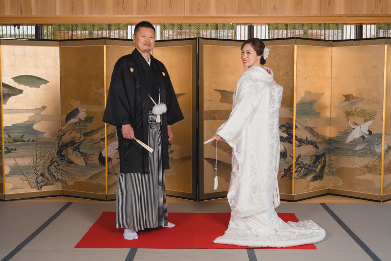 和のスタジオセットで格式高い1枚を残せます✷