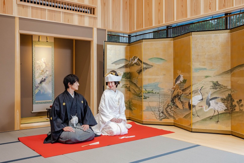 和のスタジオセットで格式高い1枚を残せます✷