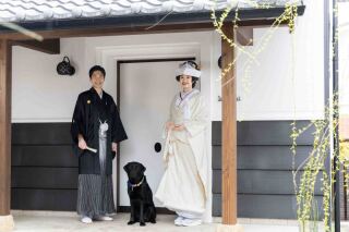 ペットと一緒に撮影