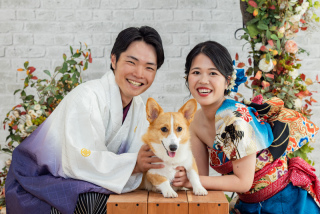 ペットと一緒に撮影