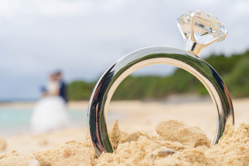 永遠の誓いを象徴するリングフォト