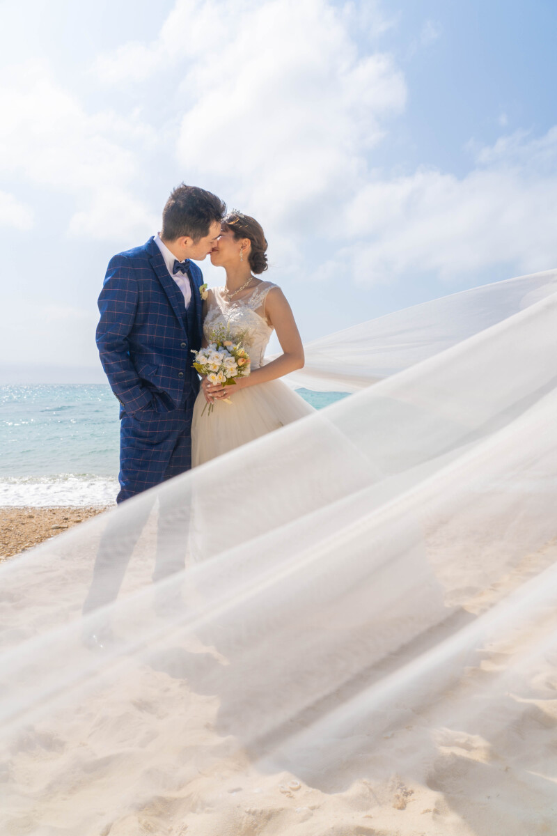 風に舞うベールと重なる