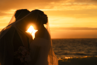 青空とサンセットの輝き