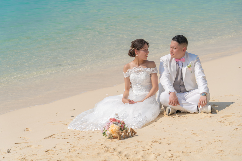 浜辺でのリラックスシーン