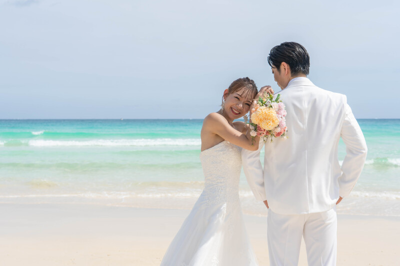 ブーケで寄り添う瞬間