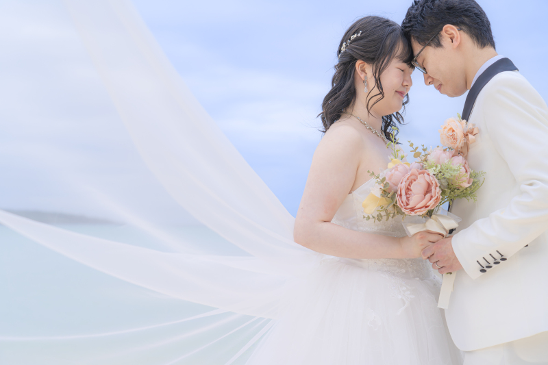 おでこをくっ付けて♡