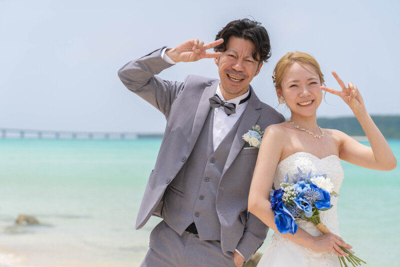 笑顔がはじける、ふたりらしいスタート