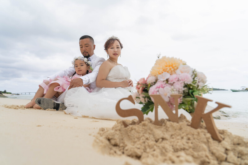 イニシャルオブジェで残す記念カット