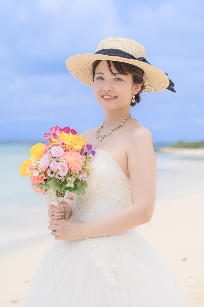 ドレス×麦わら帽子♡